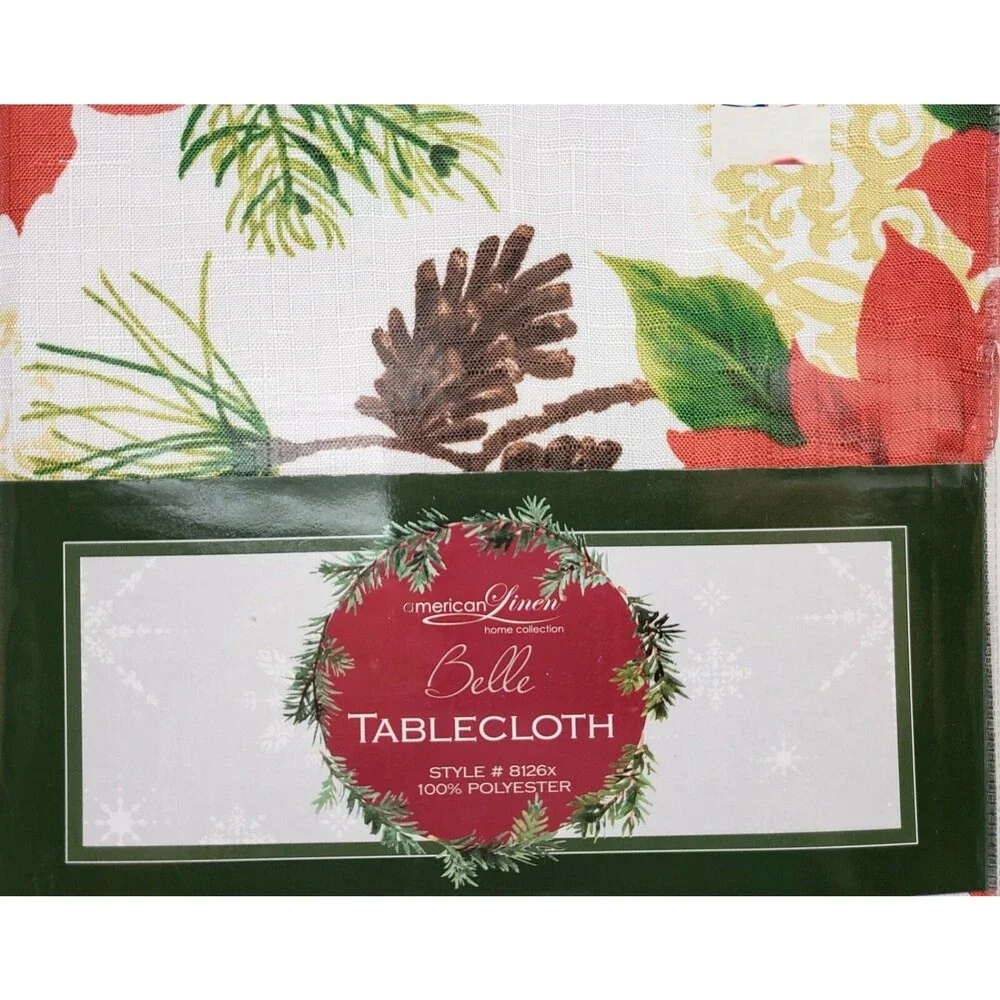 Printed Linen Tablecloth 52
